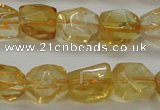 CCR236 15.5 inches 9*12mm nuggets natural citrine gemstone beads