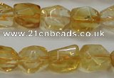 CCR236 15.5 inches 9*12mm nuggets natural citrine gemstone beads