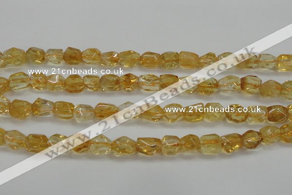 CCR236 15.5 inches 9*12mm nuggets natural citrine gemstone beads