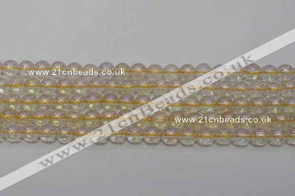 CCR301 15.5 inches 6mm round AB-color natural citrine beads