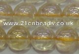 CCR303 15.5 inches 10mm round AB-color natural citrine beads