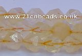 CCR312 15.5 inches 8mm faceted nuggets citrine gemstone beads