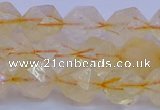 CCR313 15.5 inches 10mm faceted nuggets citrine gemstone beads