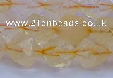 CCR314 15.5 inches 12mm faceted nuggets citrine gemstone beads