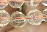 CCR323 15.5 inches 10mm faceted round natural citrine beads