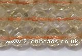 CCR325 15.5 inches 6mm faceted round citrine gemstone beads