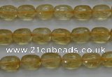 CCR33 15.5 inches 8*10mm faceted rice natural citrine gemstone beads