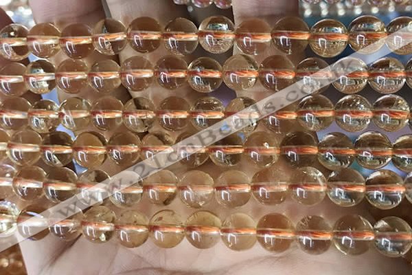 CCR332 15.5 inches 8mm round natural citrine gemstone beads