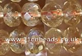 CCR335 15.5 inches 5*7mm faceted rondelle natural citrine beads