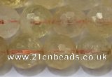 CCR342 15.5 inches 10mmm faceted round citrine beads wholesale