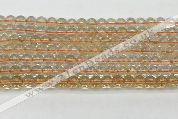 CCR345 15.5 inches 6mm round natural citrine beads wholesale