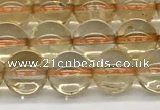 CCR346 15.5 inches 8mm round natural citrine beads wholesale