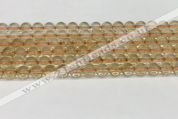 CCR346 15.5 inches 8mm round natural citrine beads wholesale