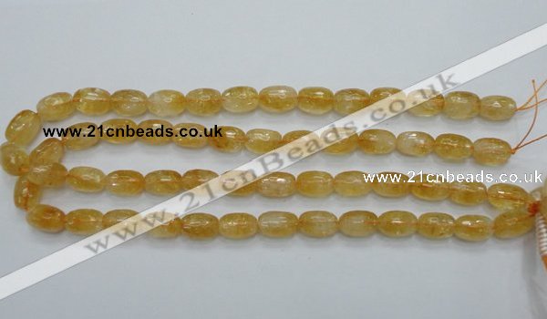 CCR35 15.5 inches 10*15mm faceted rice natural citrine gemstone beads