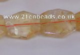 CCR352 15*20mm - 20*25mm faceted freeform natural citrine beads