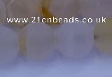 CCR375 15.5 inches 14mm round matte citrine beads wholesale