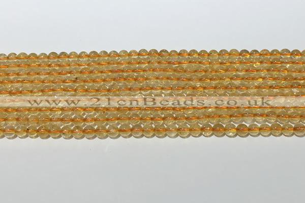CCR377 15.5 inches 4.5-5mm round citrine gemstone beads wholesale