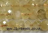 CCR397 15 inches 4*6mm faceted rondelle citrine beads