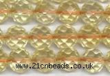CCR398 15 inches 6mm faceted round citrine beads