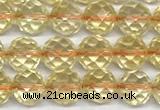 CCR398 15 inches 6mm faceted round citrine beads