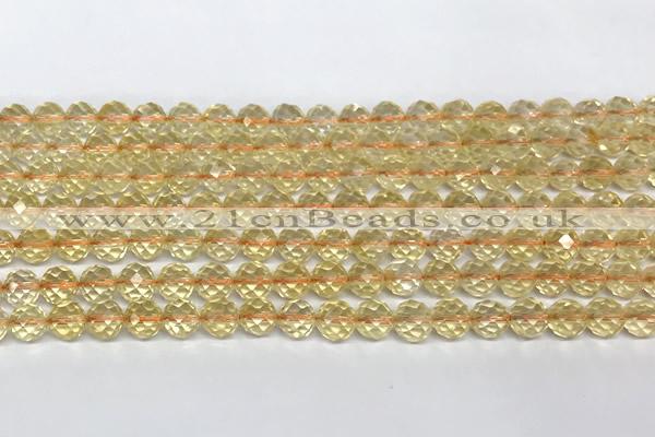 CCR398 15 inches 6mm faceted round citrine beads