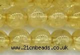 CCR400 15 inches 8mm round citrine beads, 2mm hole