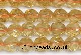 CCR415 15 inches 6mm faceted nuggets citrine beads