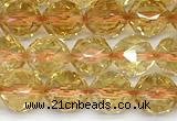 CCR416 15 inches 8mm faceted nuggets citrine beads