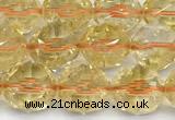 CCR417 15 inches 10mm faceted nuggets citrine beads