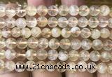 CCR426 15 inches 6mm round citrine gemstone beads