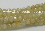 CCR82 15.5 inches 6mm faceted round citrine gemstone beads wholesale