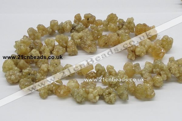 CCR86 15.5 inches 14mm chip citrine gemstone beads wholesale