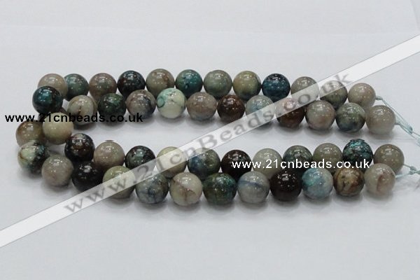 CCS03 15.5 inches 16mm round natural chrysocolla gemstone beads