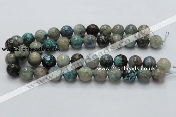 CCS04 15.5 inches 18mm round natural chrysocolla gemstone beads