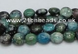 CCS14 15.5 inches 8mm flat round natural chrysocolla gemstone beads