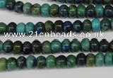 CCS150 15.5 inches 4*6mm rondelle dyed chrysocolla gemstone beads