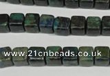 CCS154 15.5 inches 8*8mm cube dyed chrysocolla gemstone beads