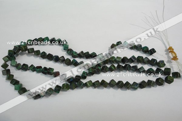 CCS155 15.5 inches 6*6mm cube dyed chrysocolla gemstone beads