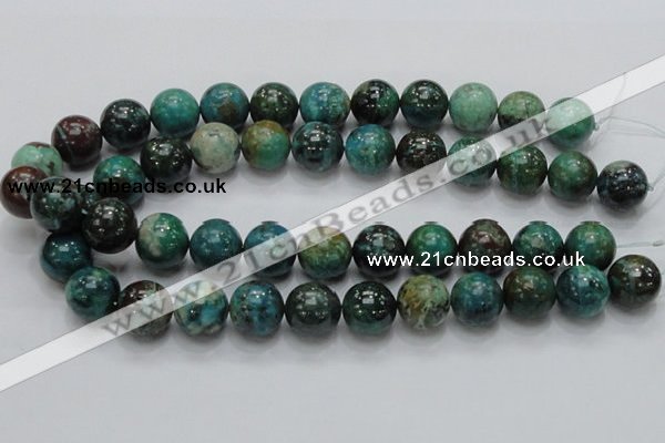 CCS16 15.5 inches 16mm round natural chrysocolla gemstone beads