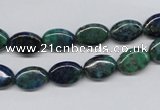 CCS164 15.5 inches 8*12mm oval dyed chrysocolla gemstone beads