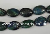 CCS165 15.5 inches 10*14mm oval dyed chrysocolla gemstone beads