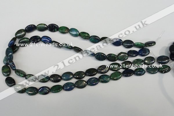 CCS165 15.5 inches 10*14mm oval dyed chrysocolla gemstone beads