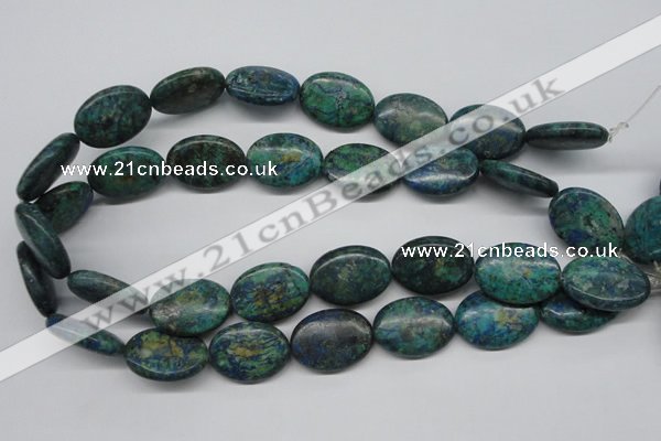 CCS168 15.5 inches 20*25mm oval dyed chrysocolla gemstone beads