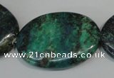 CCS169 15.5 inches 25*35mm oval dyed chrysocolla gemstone beads