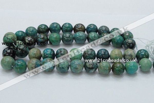 CCS17 15.5 inches 18mm round natural chrysocolla gemstone beads