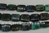 CCS175 15.5 inches 8*10mm rectangle dyed chrysocolla gemstone beads