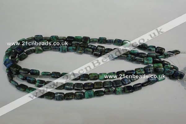 CCS175 15.5 inches 8*10mm rectangle dyed chrysocolla gemstone beads