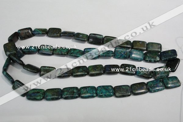 CCS176 15.5 inches 13*18mm rectangle dyed chrysocolla gemstone beads