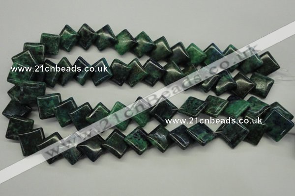 CCS178 15.5 inches 16*16mm diamond dyed chrysocolla gemstone beads