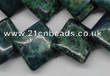 CCS179 15.5 inches 18*18mm diamond dyed chrysocolla gemstone beads